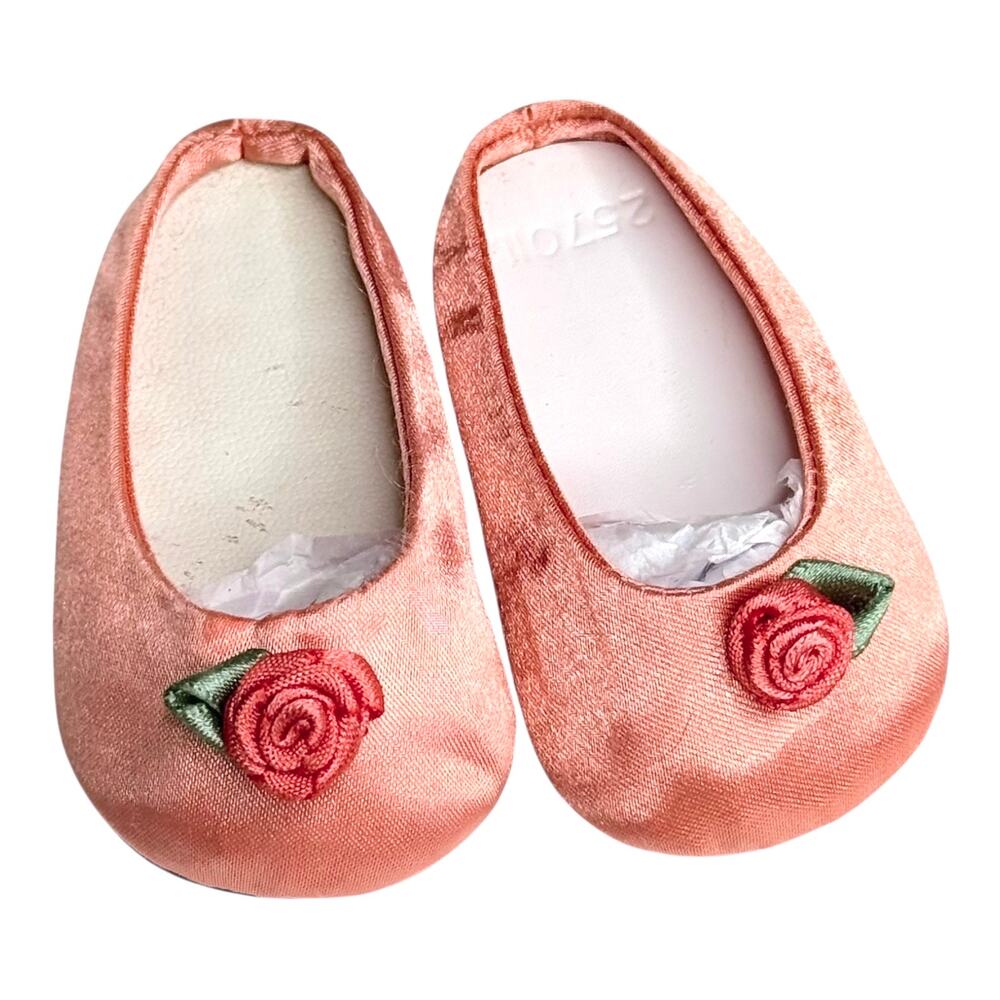 American Girl Shoes Felicity Tea Lesson Outfit Accessories Floral Satin Slippers